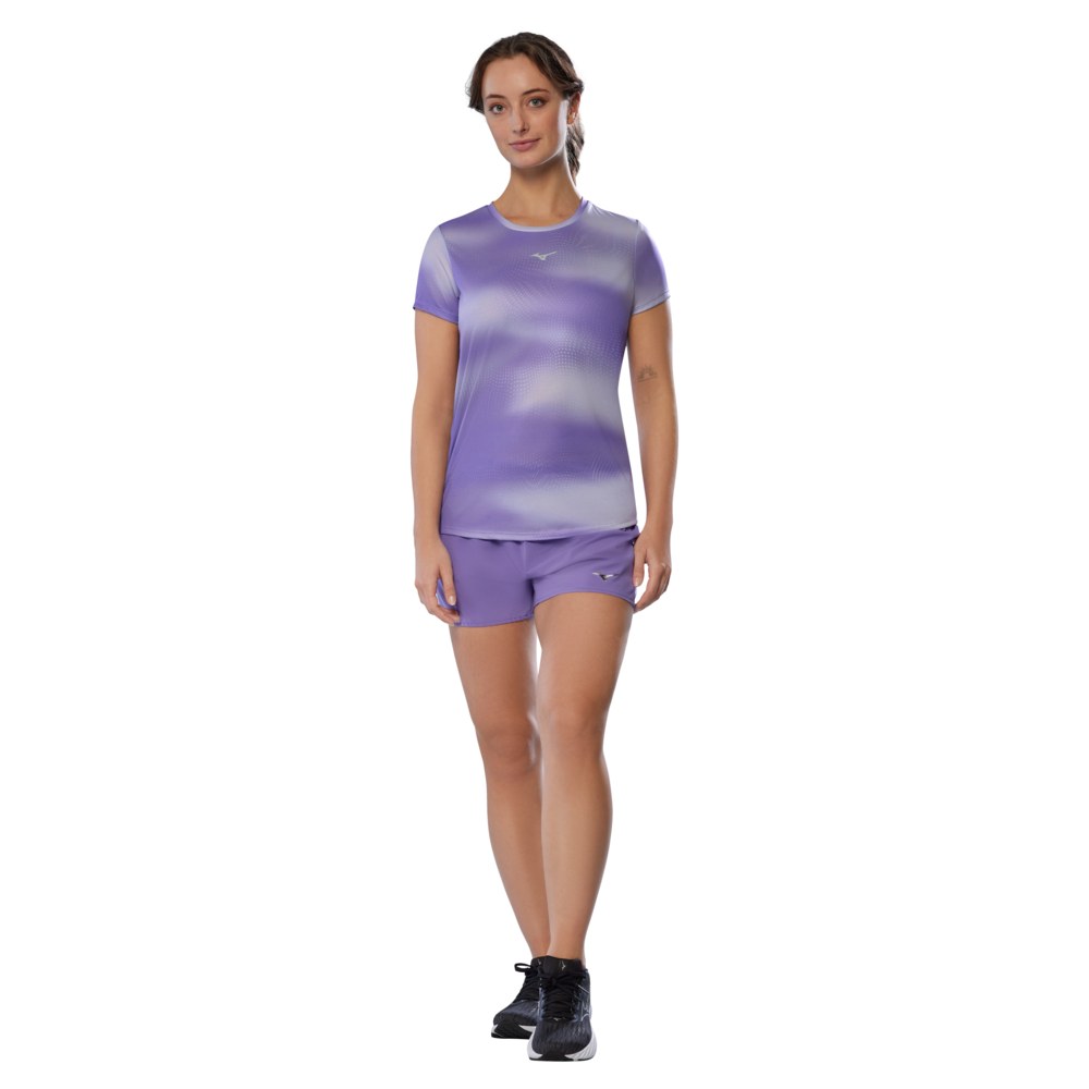 MIZUNO WOMENS CORE GRAPHIC TEE - THISTLE