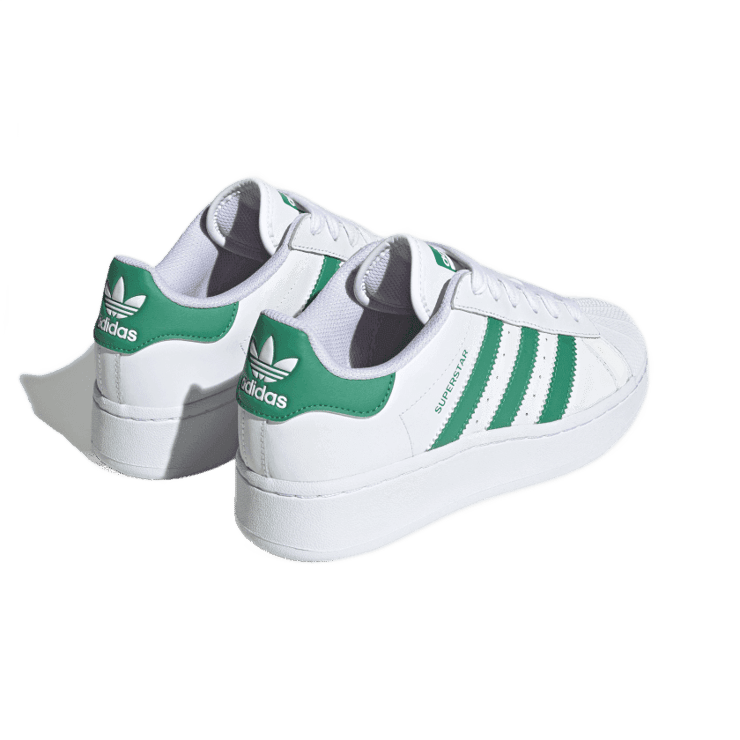 ADIDAS ORIGINALS SUPERSTAR XLG WOMENS TRAINERS - WHITE/SEMI COURT GREEN