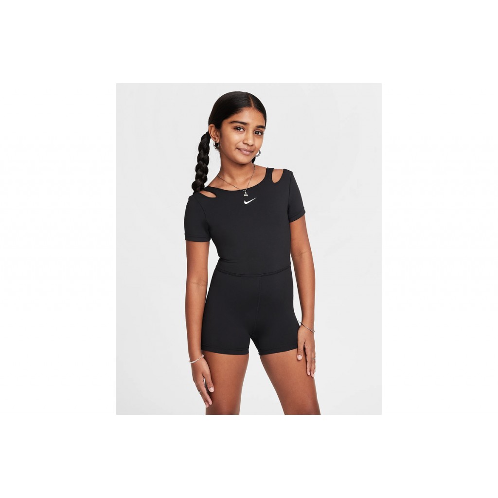 NIKE DF CUT OUT UNITARD - BLACK/WHITE