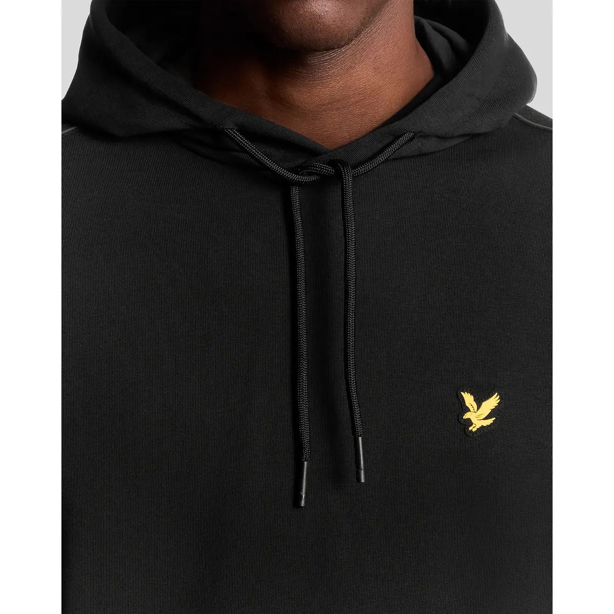 LYLE & SCOTT TAPE HOODIE - JET BLACK