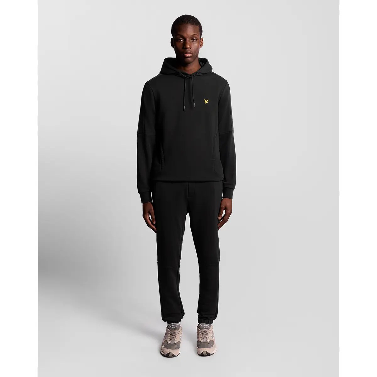 LYLE & SCOTT TAPE HOODIE - JET BLACK