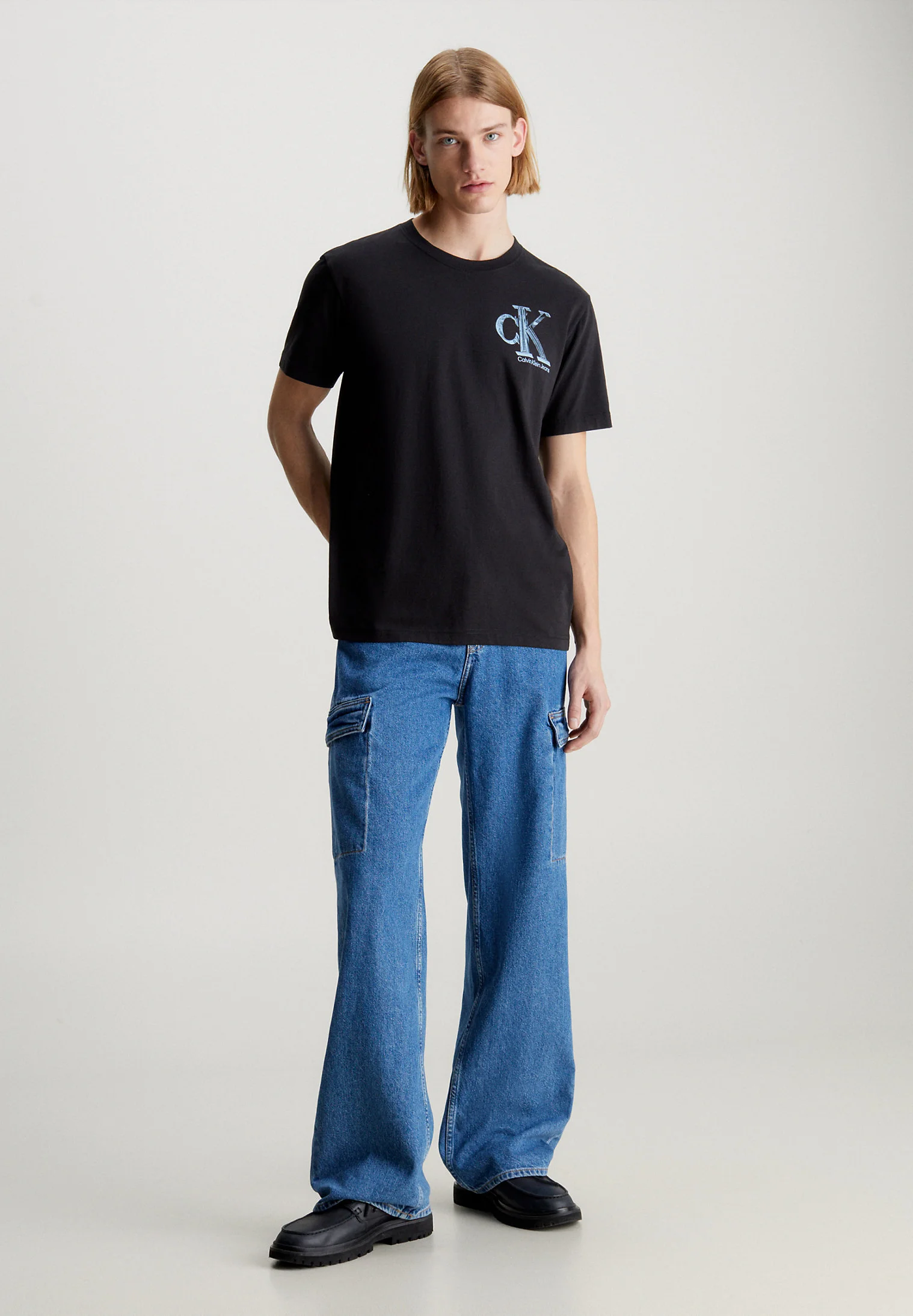 CALVIN KLEIN JEANS META MONOGRAM TEE - CK BLACK