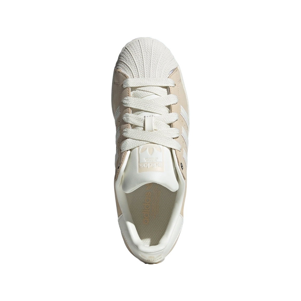 ADIDAS ORIGINALS SUPERSTAR WOMENS TRAINERS - OFF WHITE/SAND STRATA/CLOUD WHITE