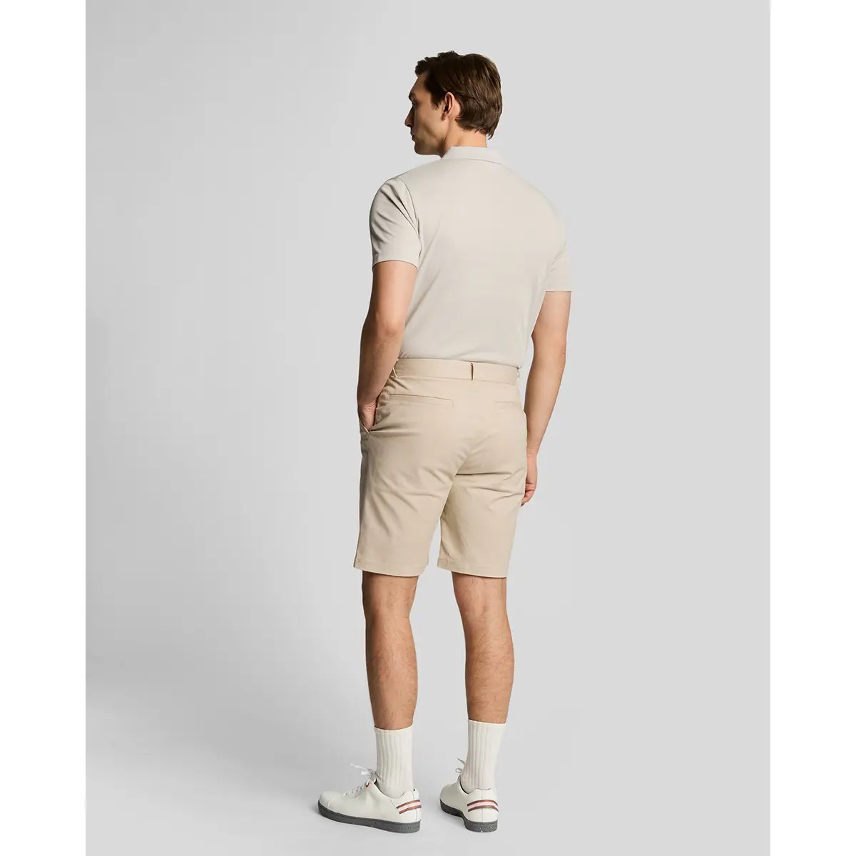 LYLE & SCOTT COURSE STRETCH CHINO SHORTS - SESAME