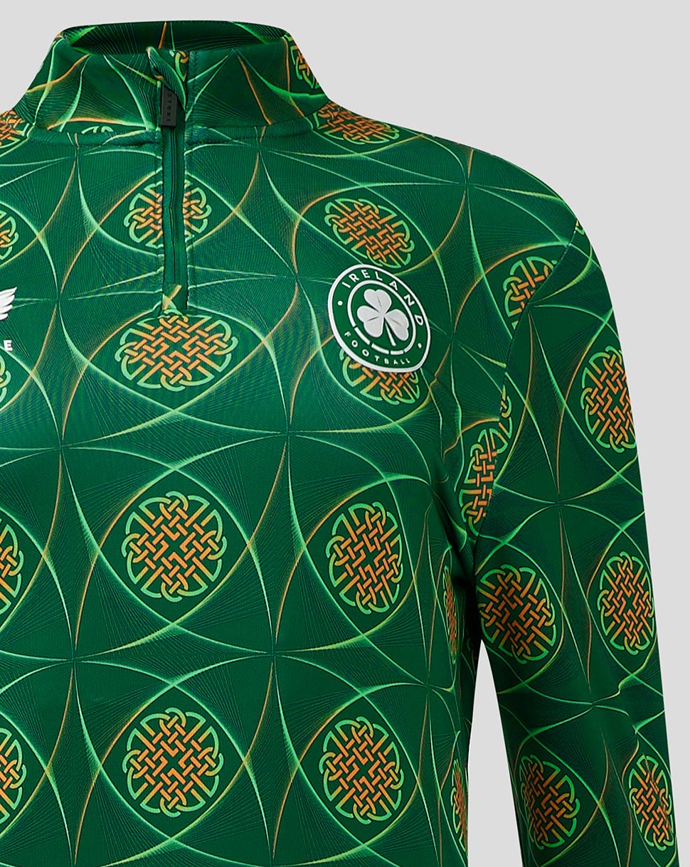 CASTORE FAI LEAGUE MATCHDAY 1/4 ZIP MIDLAYER WOMENS - EVERGREEN/PONDEROSA