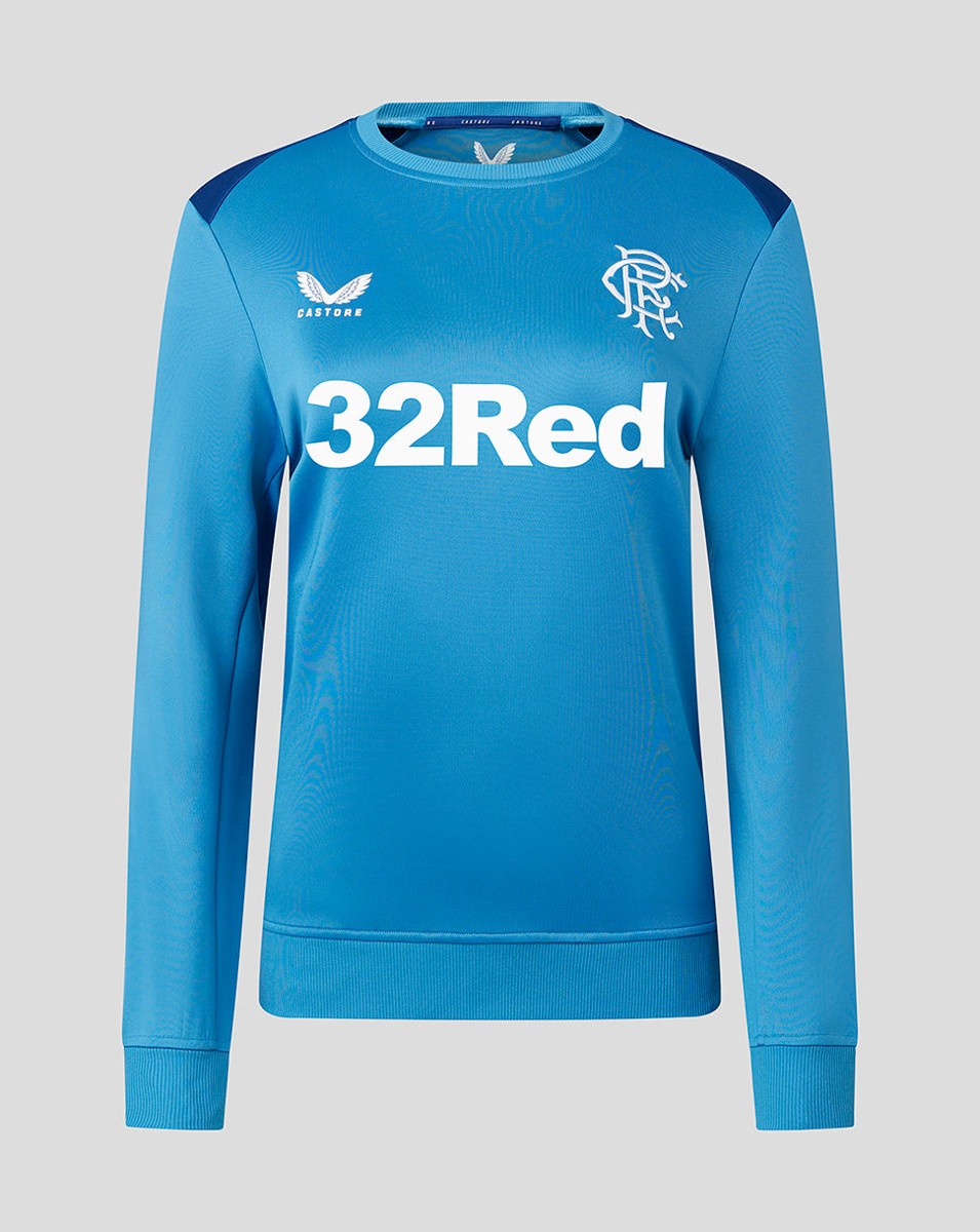 CASTORE RANGERS PLAYERS TRAINING SWEATSHIRT WOMENS - DEEP WATER / BLUE DEPTHS