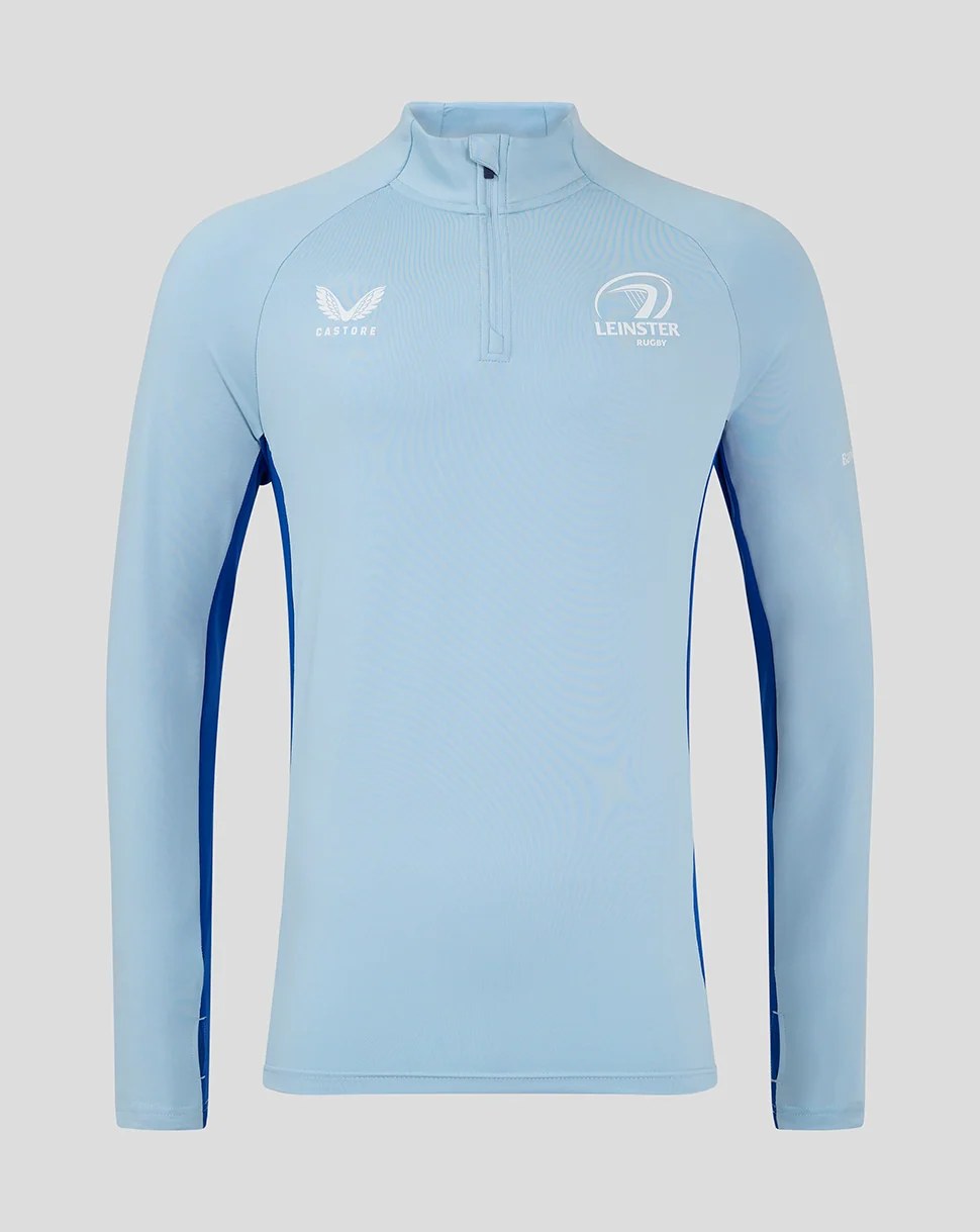 CASTORE LEINSTER PRO PLAYERS 1/4 ZIP MIDLAYER - CERULEAN/ SURF THE WEB