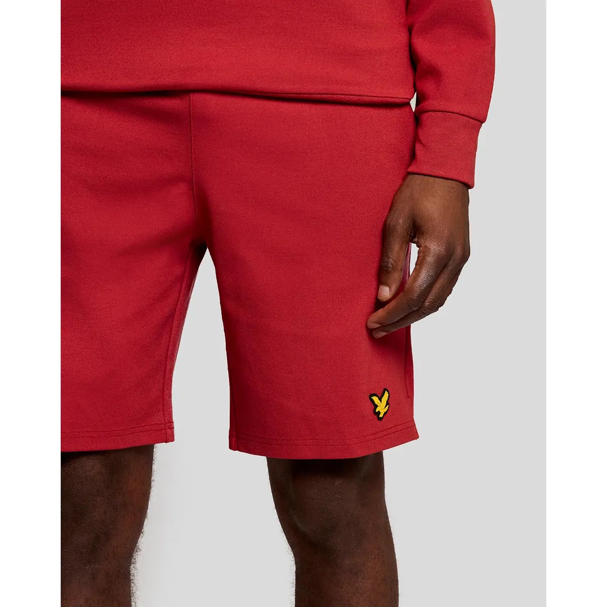 LYLE & SCOTT FLY FLEECE SHORTS - GARNET