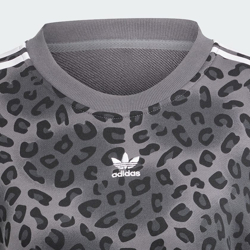 ADIDAS ORIGINALS LEOPARD PRINT CREW SWEAT   GREFIV