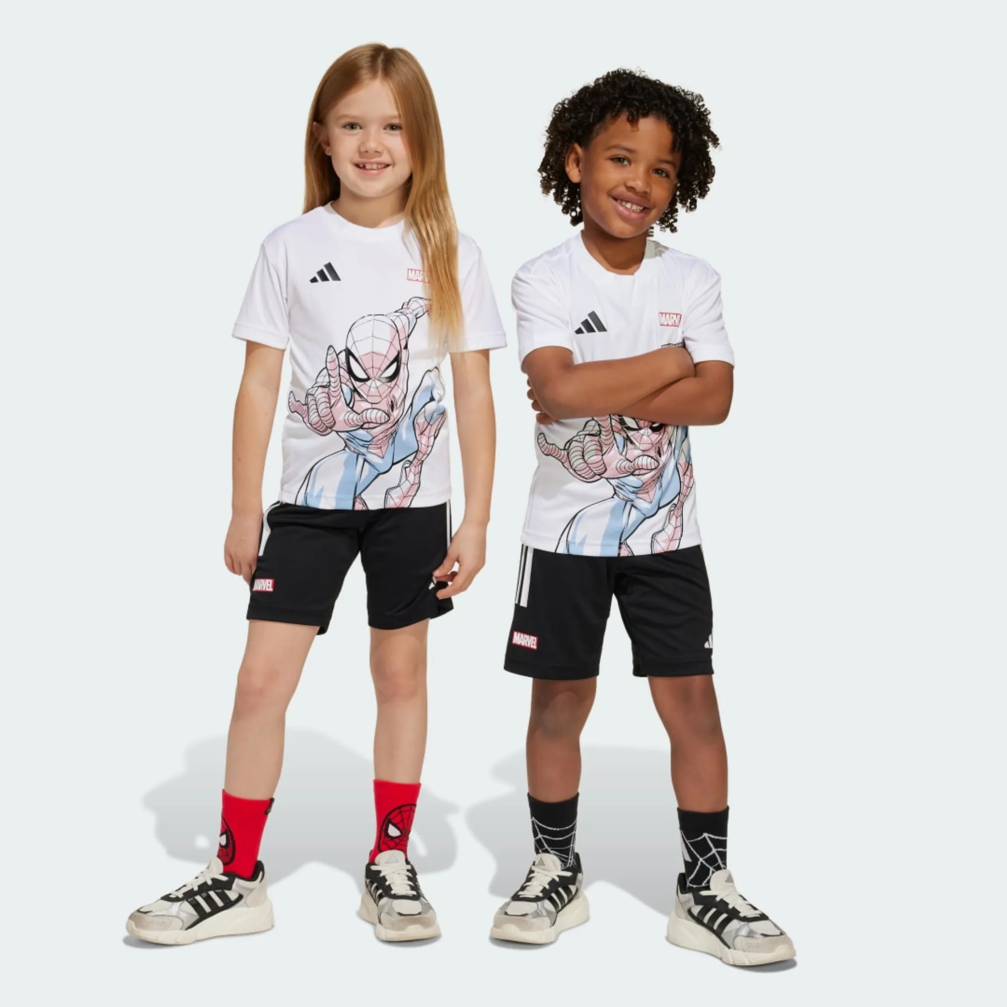 ADIDAS MARVEL SPIDER-MAN T-SHIRT SET KIDS - WHITE