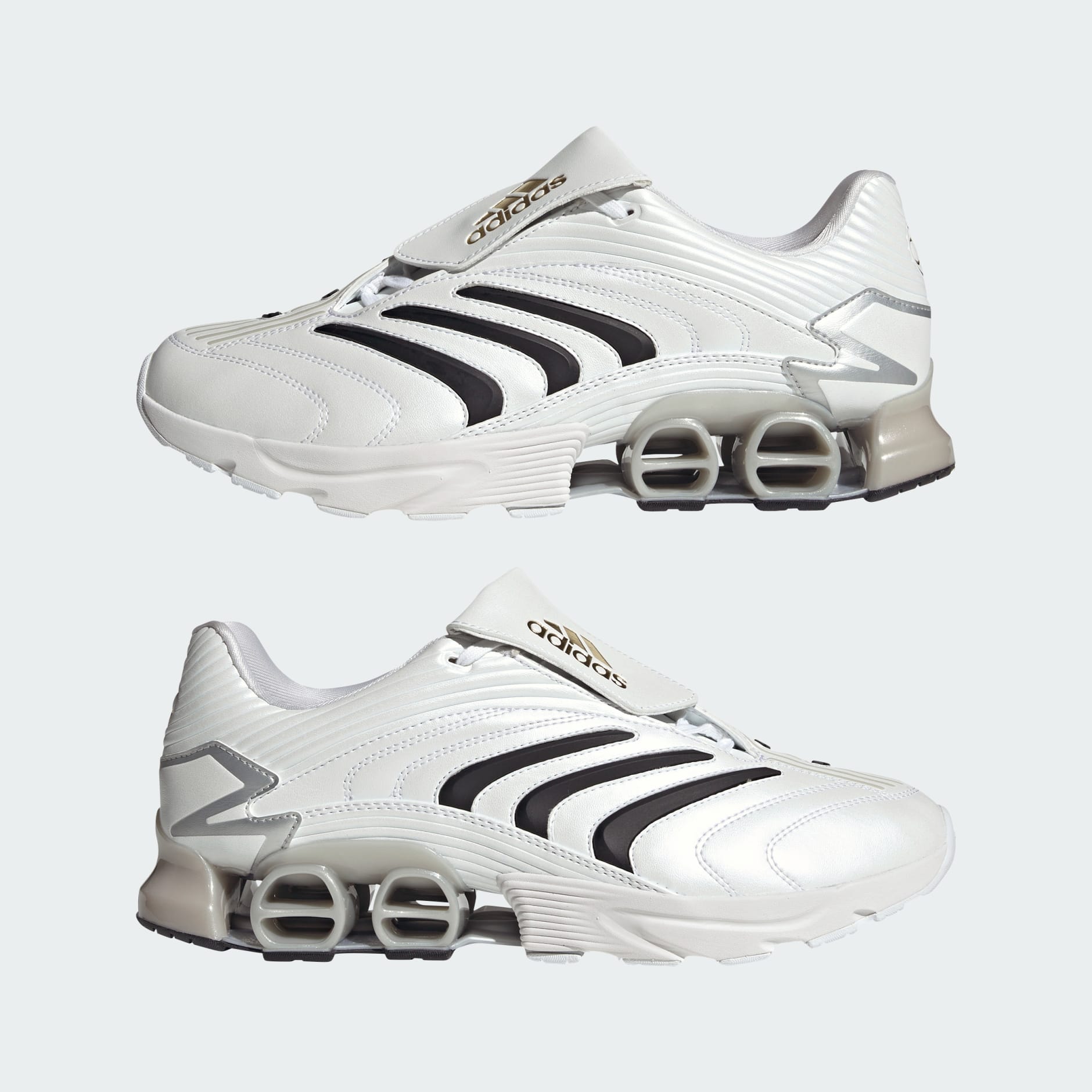ADIDAS ORIGINALS PREDATOR MEGARIDE TRAINERS - FTWR WHITE/CORE BLACK/GOLD METALLIC