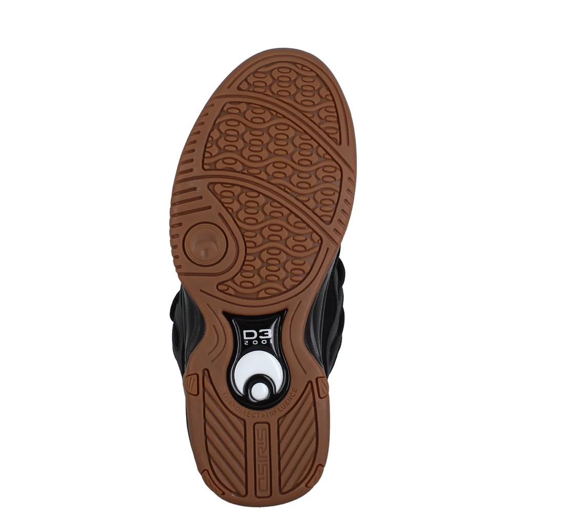 OSIRIS D3 2001 SKATE SHOES - BLACK/GUM