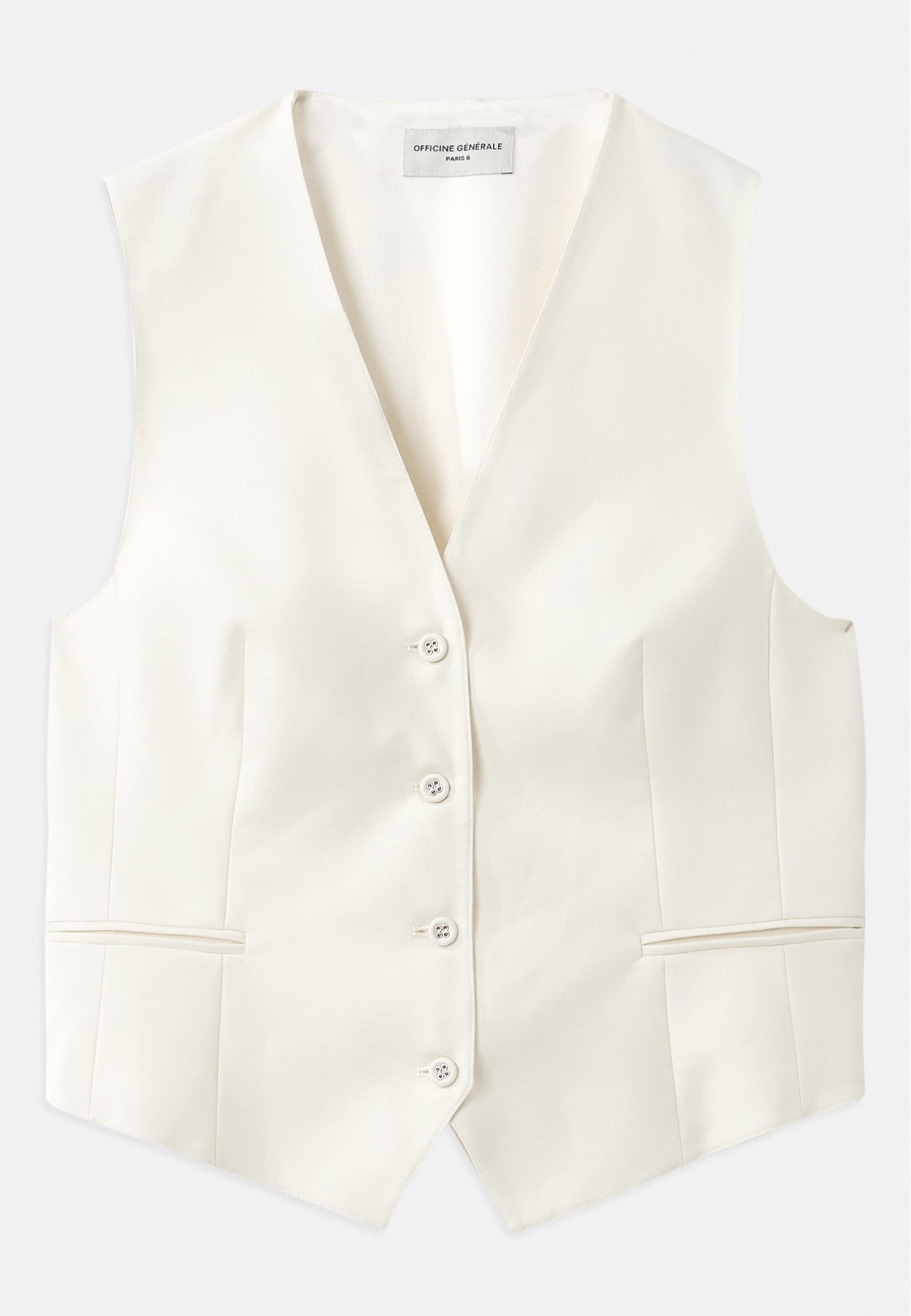 OFFICINE GENERALE CLEO WAISTCOAT - ECRU
