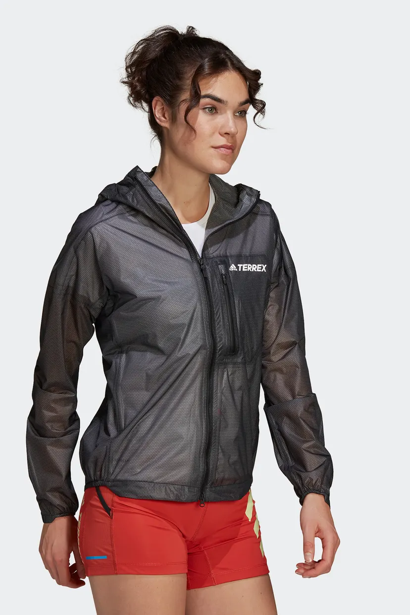 ADIDAS TERREX AGR RAIN JACKET W        BLACK