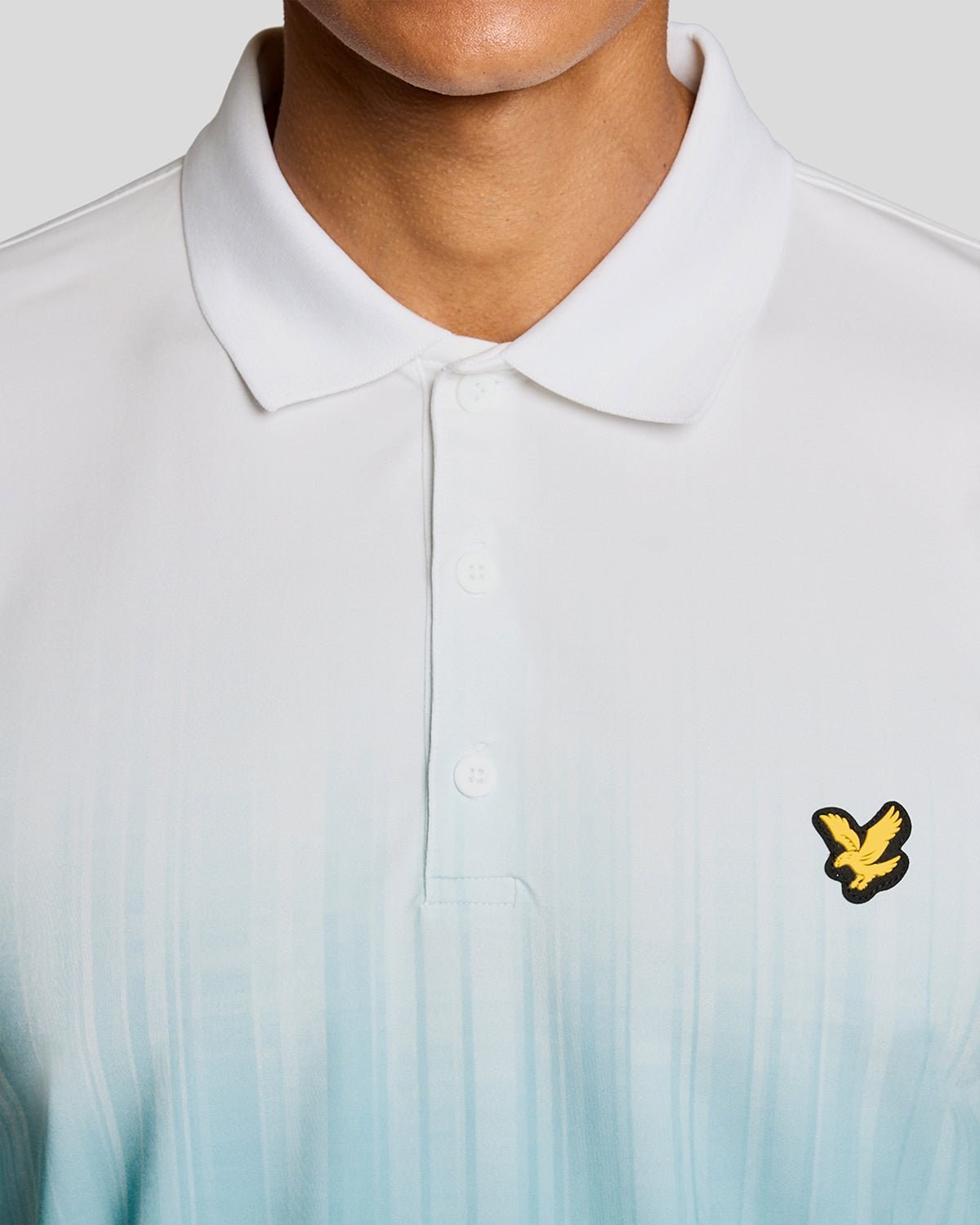 LYLE & SCOTT GOLF GRADIENT POLO - AQUAMARINE BLUE