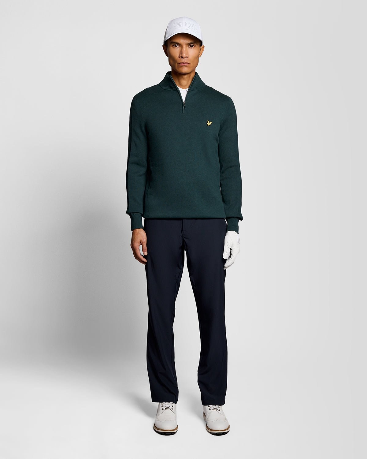 LYLE & SCOTT GOLF 1874 QUARTER ZIP JUMPER - MEDITERRANEA