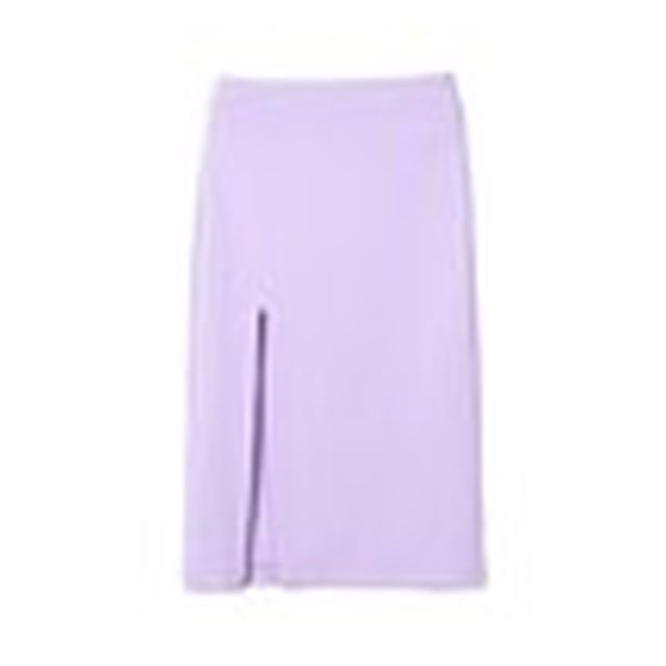 VIKTOR & ROLF STRAIGHT MIDI SKIRT WITH SLIT - LAVENDER