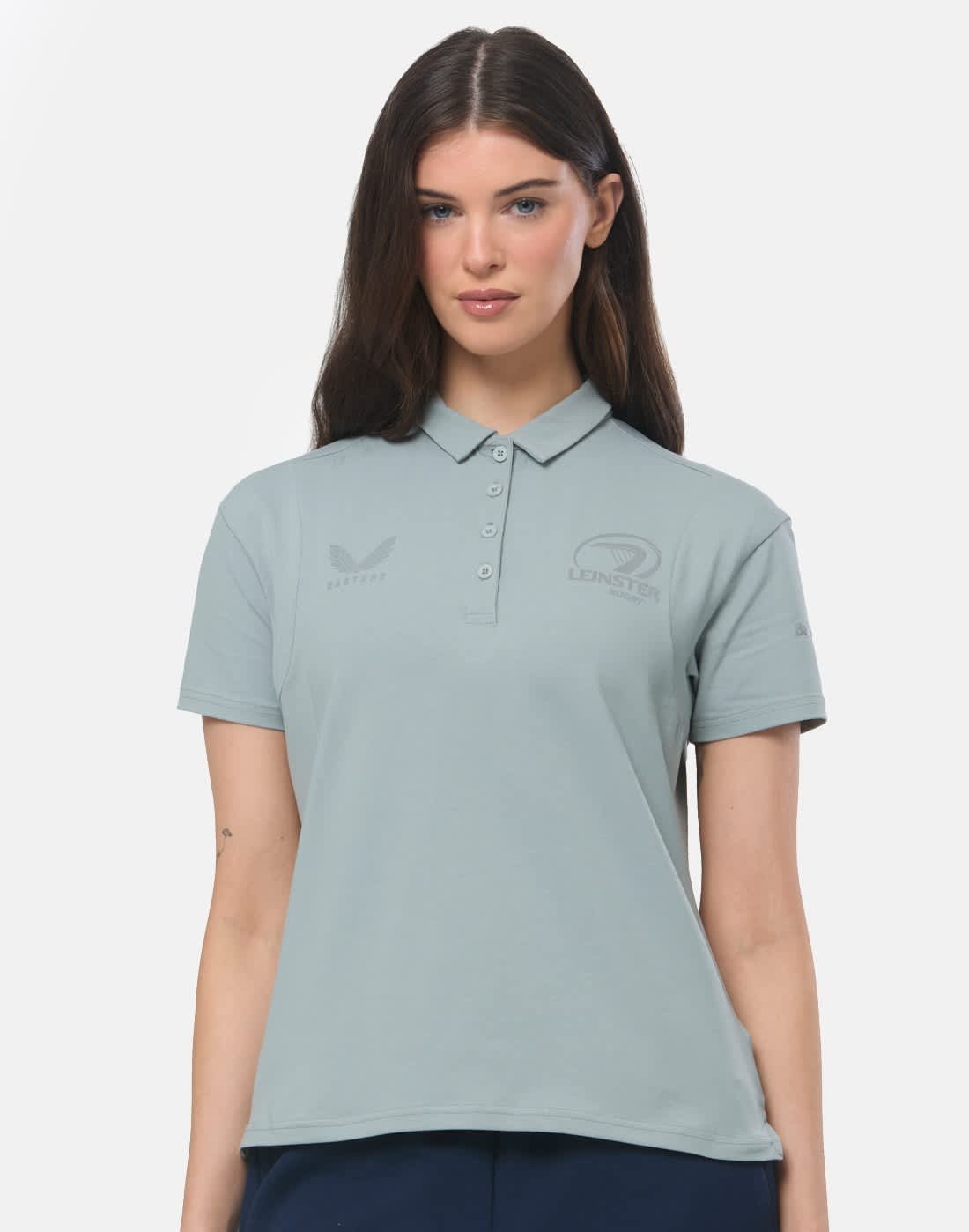 CASTORE LEINSTER TRAVEL SHORT SLEEVE POLO WOMENS - GREY MARL
