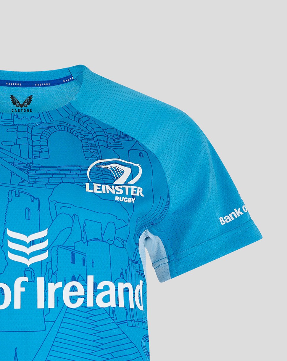 CASTORE LEINSTER MATCHDAY SHORT SLEEVE TEE WOMENS - MED BLUE/ CERULEAN