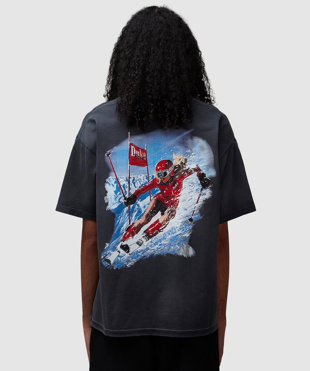 DUKE + DEXTER WINTER SPORTS WASHED T-SHIRT  - BLACK