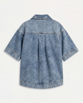 HERA WOMENS DENIM OVERSHIRT - MID WASH