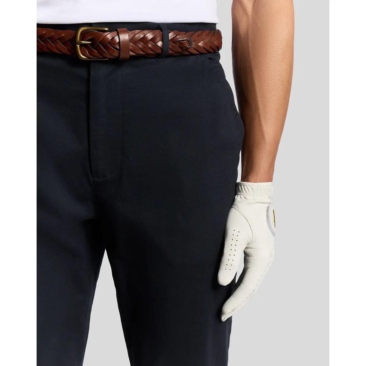 LYLE & SCOTT COURSE STRETCH CHINO TROUSERS - DARK NAVY