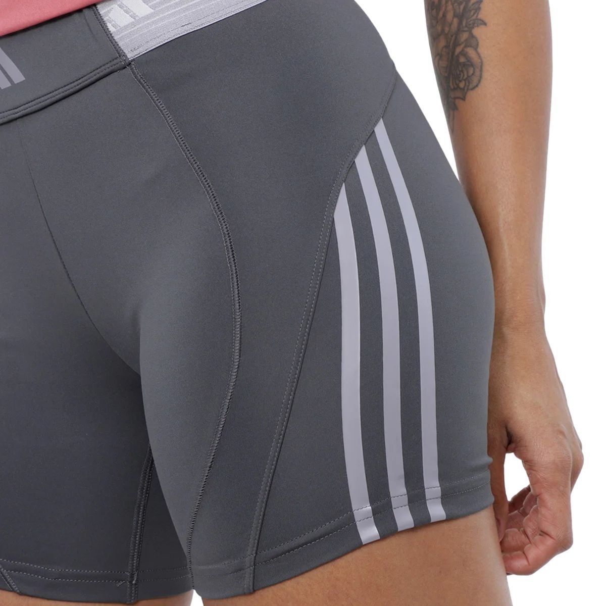 ADIDAS W HYGLM ELV SHORT - GRY SIX/GLRY GRY