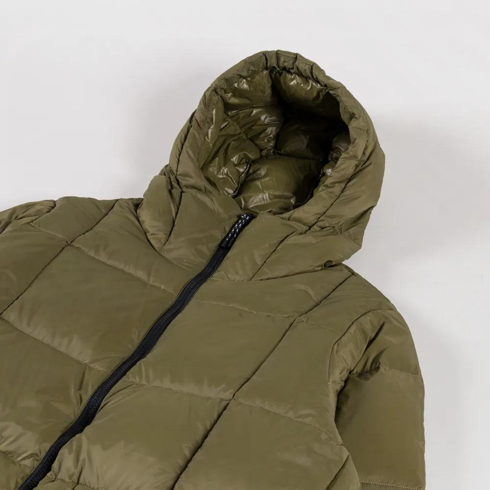 TAION MOUNTAIN VOLUME HOOD DOWN JACKET PACKABLE - KHAKI