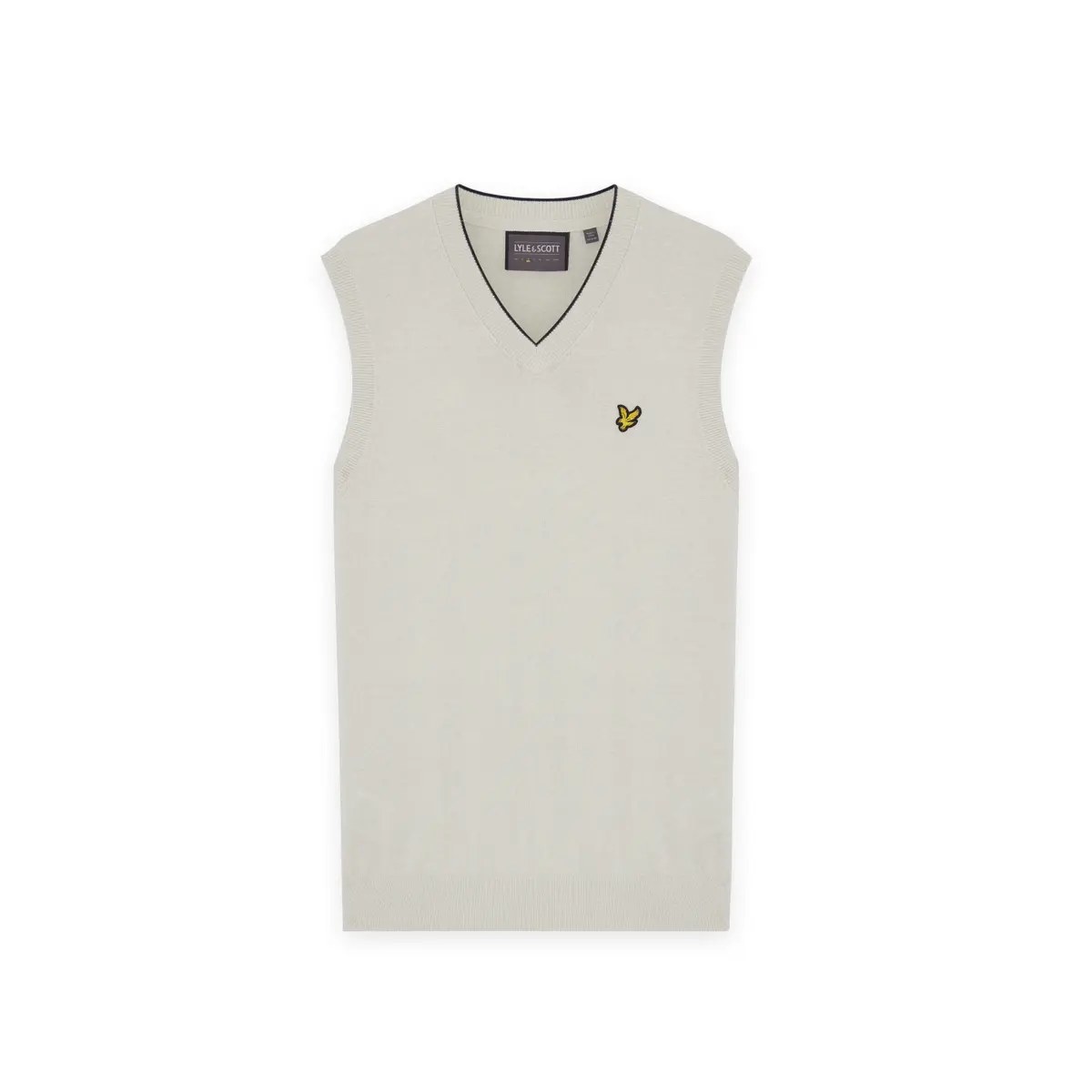 LYLE & SCOTT GOLF V NECK LIGHT WEIGHT VEST - CLOUD
