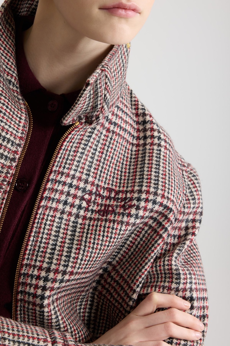 PATOU ZIPPED COLLAR BLOUSON - PRINCE OF WALES