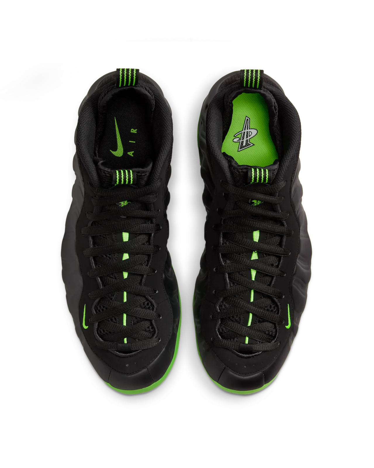 NIKE AIR FOAMPOSITE ONE TRAINERS - BLACK/VOLT