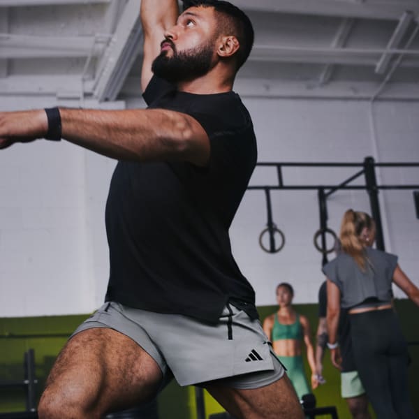 ADIDAS MENS D4T PS SHORTS       GRETHR/BLA