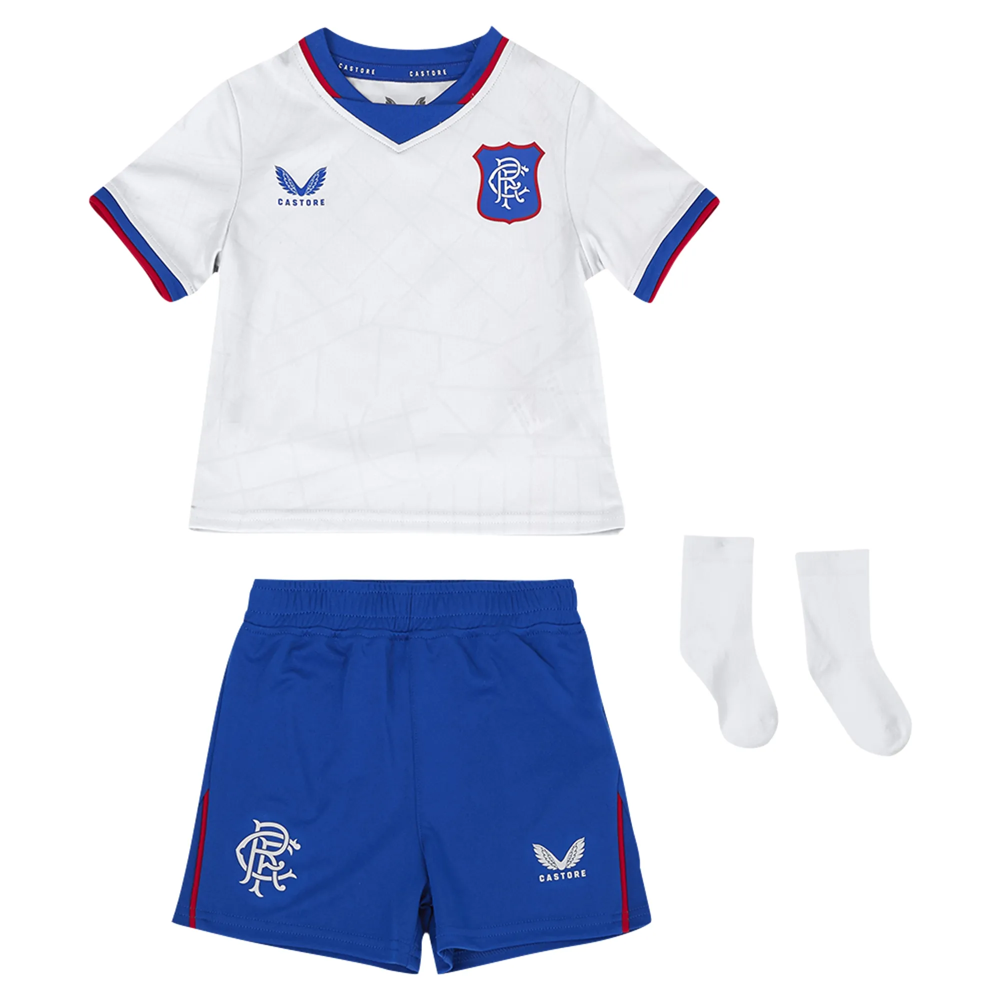 CASTORE RANGERS AWAY NESTED BABY KIT - LIGHT GREY/LAPIS BLUE