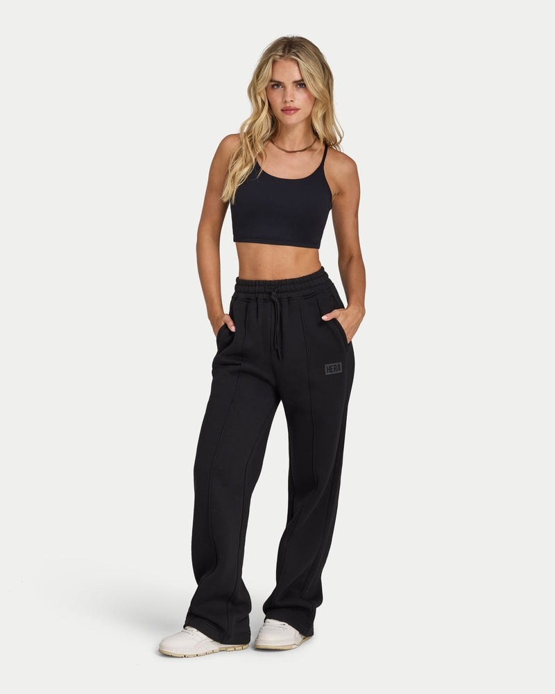 HERA WOMENS COLLECTIVE STRAIGHT LEG SWEATPANT - BLACK