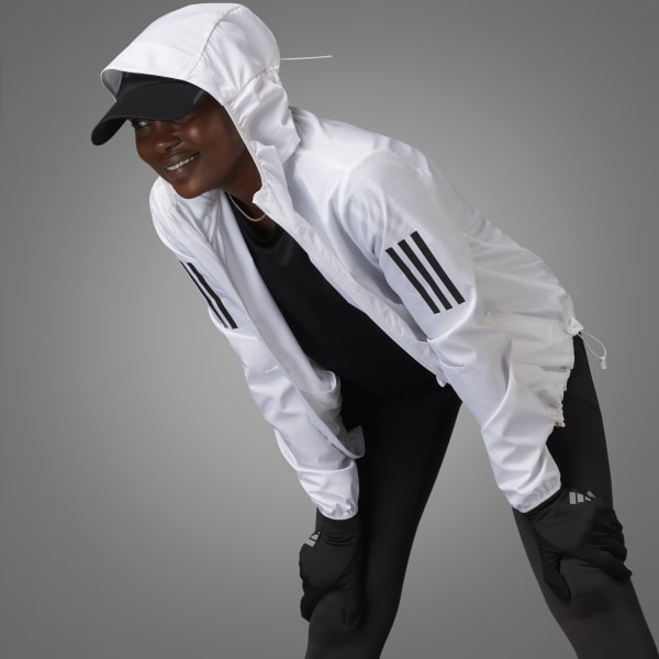 ADIDAS WOMENS OTR WINDBREAKER JACKET     WHITE