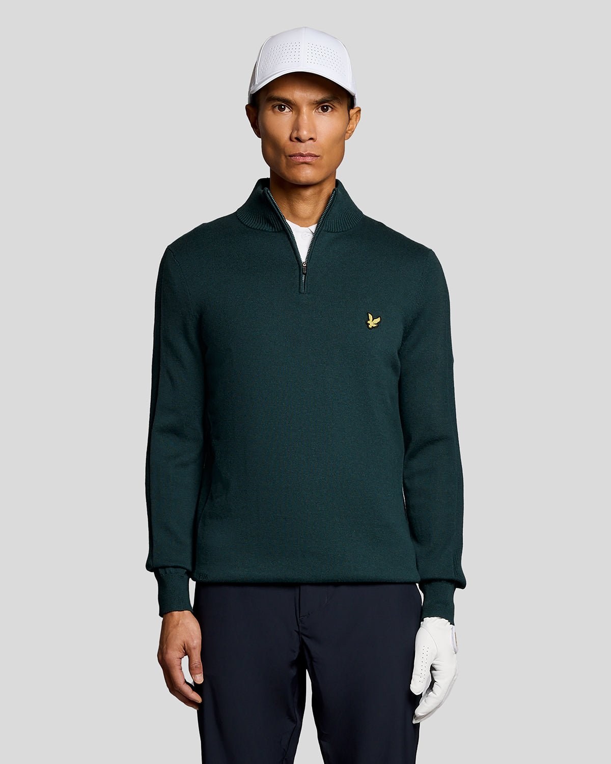 LYLE & SCOTT GOLF 1874 QUARTER ZIP JUMPER - MEDITERRANEA