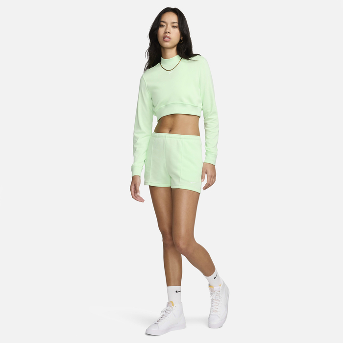 NIKE W NSW CHLL FT HR 2IN SHORT - VAPOR GREEN