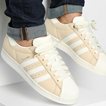 ADIDAS ORIGINALS SUPERSTAR WOMENS TRAINERS - OFF WHITE/SAND STRATA/CLOUD WHITE