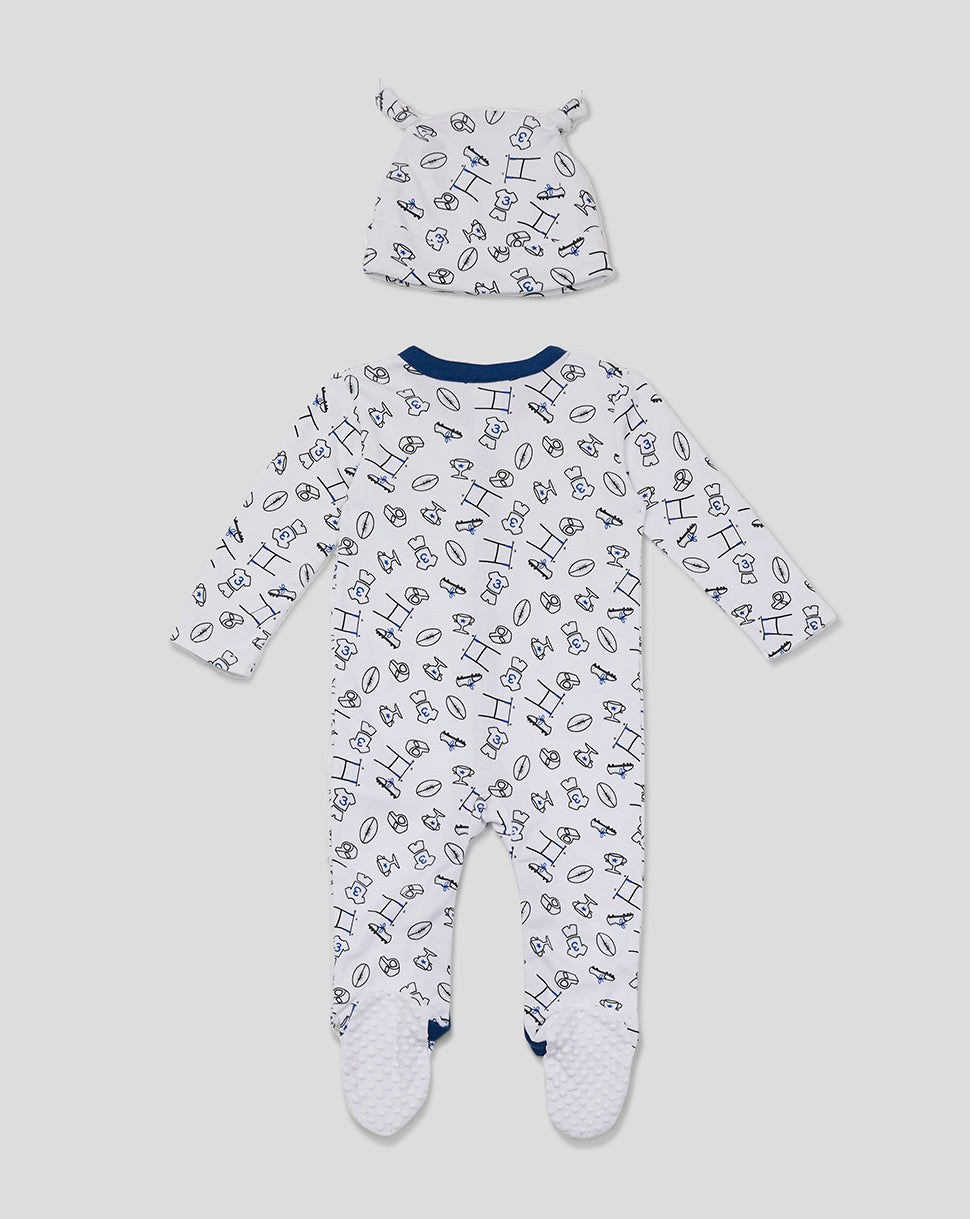 CASTORE LEINSTER CORE BABY GIFT SET 1 (ROMPER & HAT) - WHITE