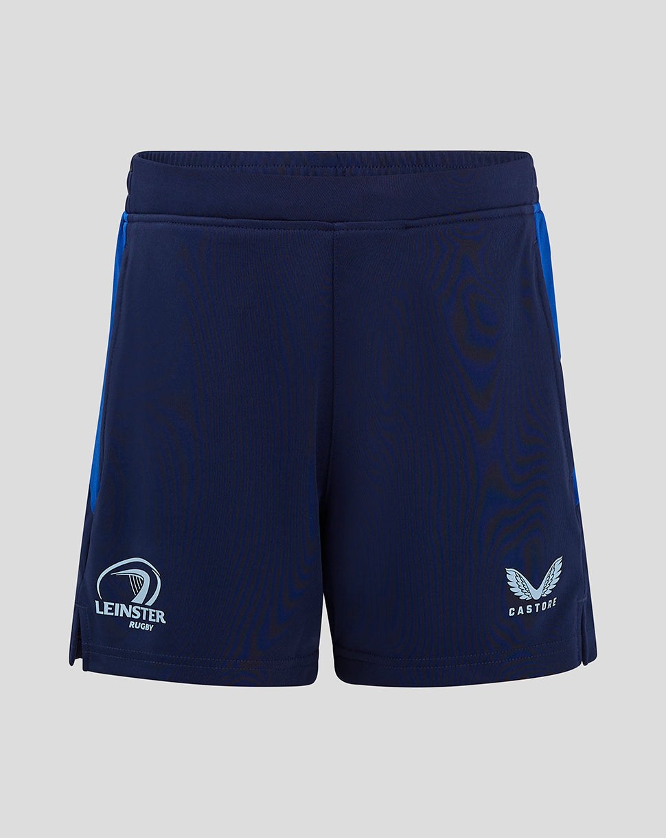 CASTORE LEINSTER PRO PLAYERS GYM TRAINING SHORT JUNIOR - PEACOAT/ SURF THE WEB
