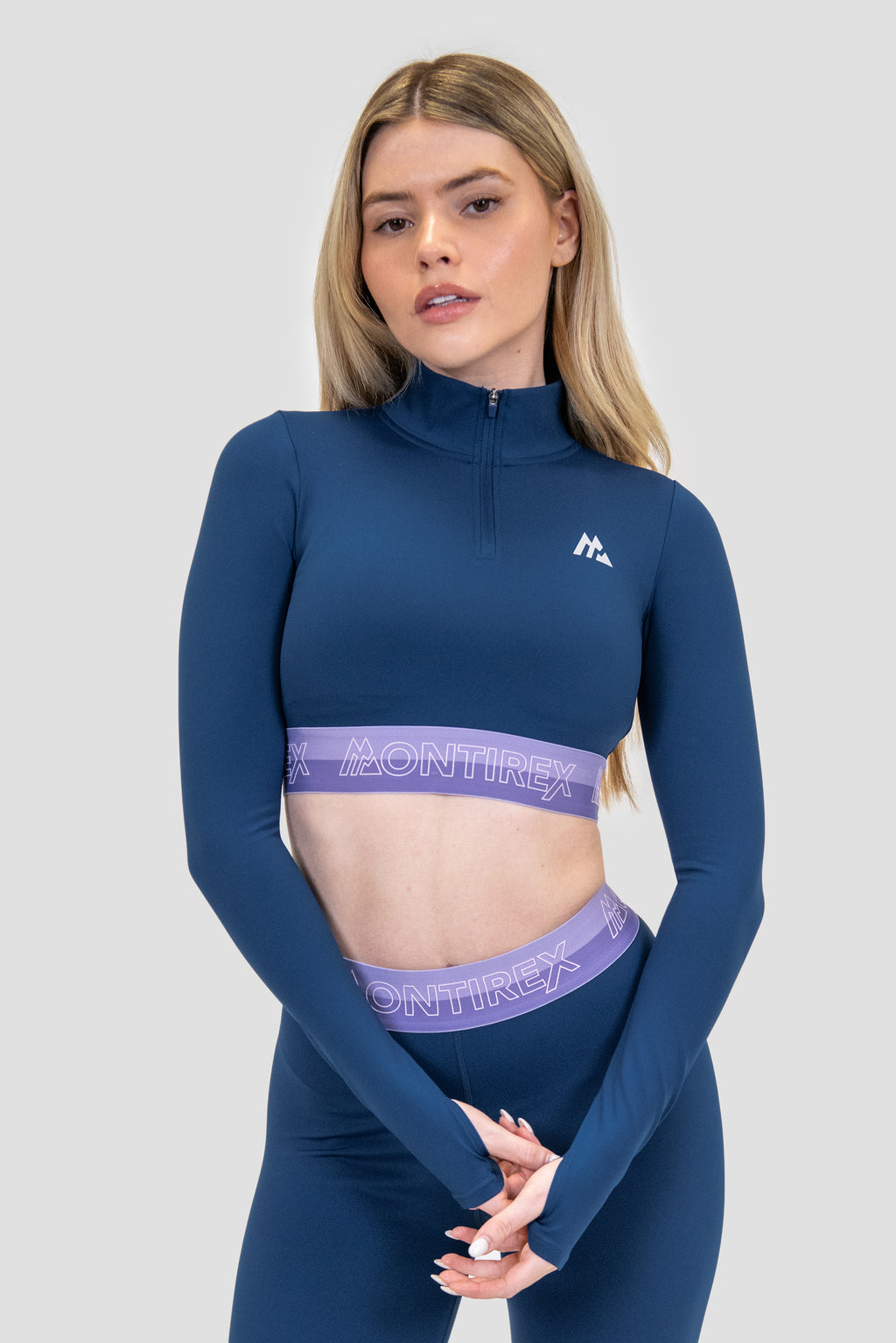 MONTIREX ICON CONTRAST CROP 2.0 1/4 ZIP - AGENCY/OCCITANIA/LAVANDULA