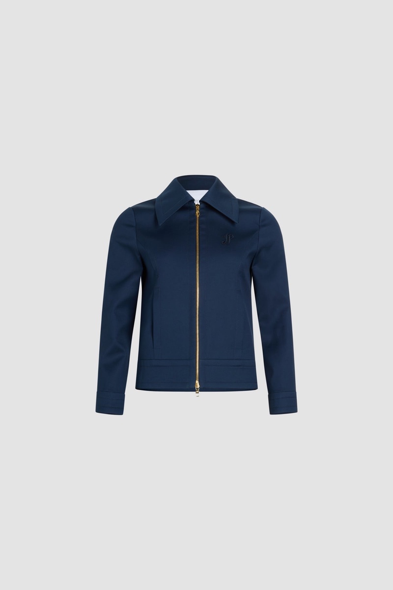 PATOU SHORT ZIPPED JACKET - NAVY BLACK