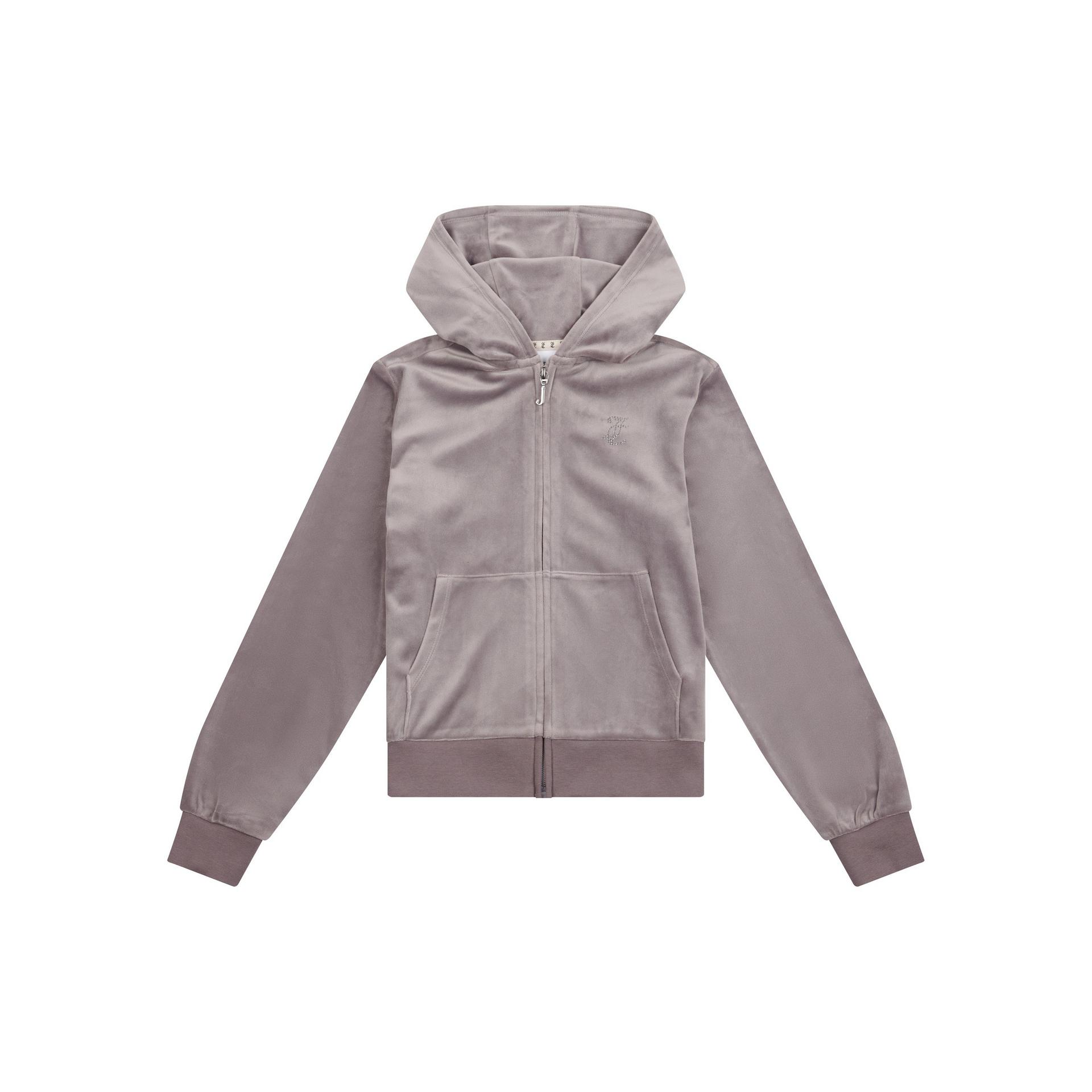 JUICY COUTURE DIAMANTE VELOUR HOOD - RABBIT