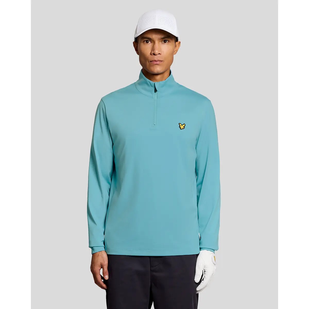 LYLE & SCOTT GOLF CORE QUARTER ZIP MIDLAYER - AQUAMARINE BLUE