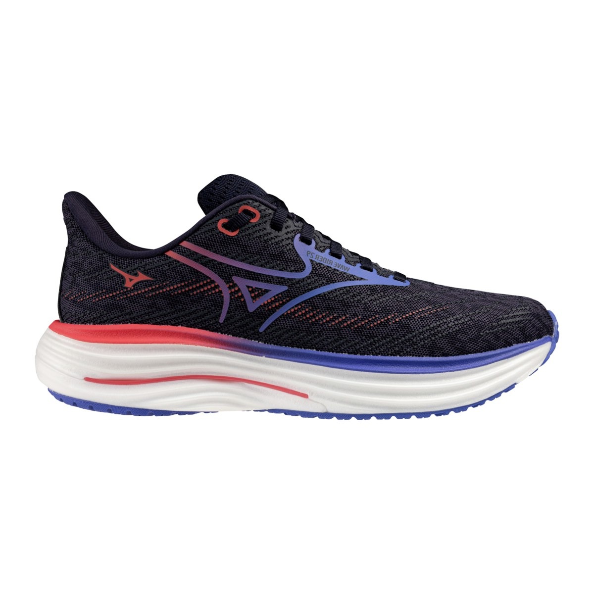 MIZUNO WAVE RIDER 29 WOMENS - ODYSSEY GRAY/IRIS BLOOM