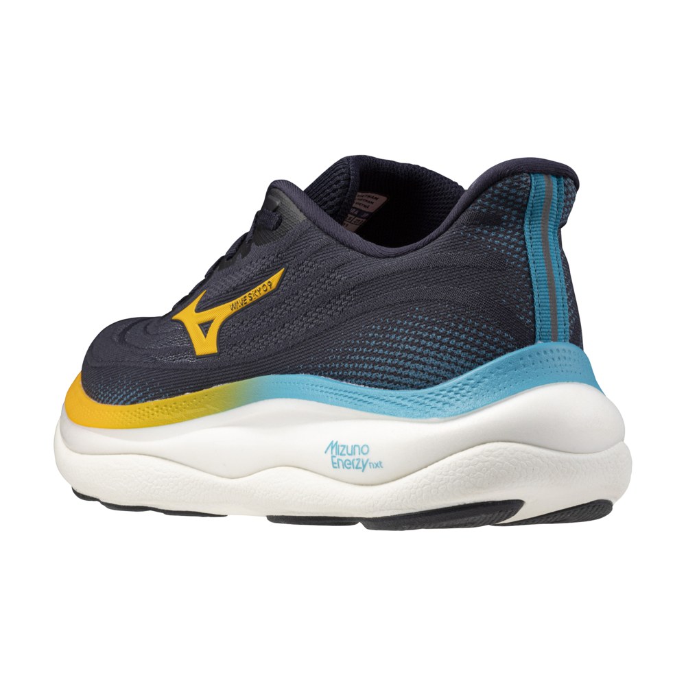 MIZUNO WAVE SKY 9 MENS - BARITONE BLUE/CITRUS