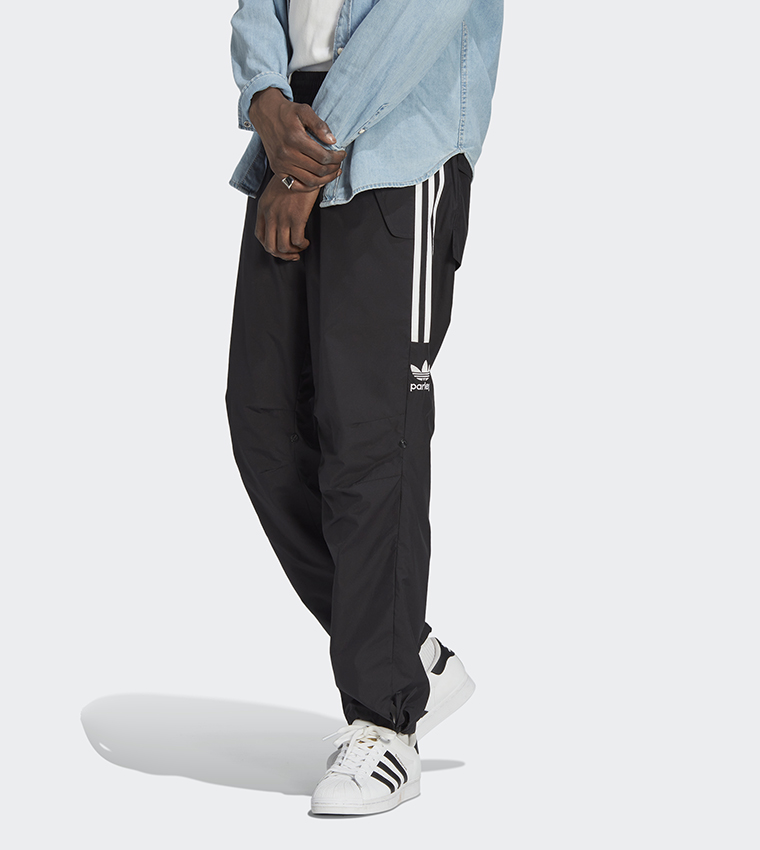 ADIDAS MENS PARLEY SIDE-STRIPED TRACK PANTS