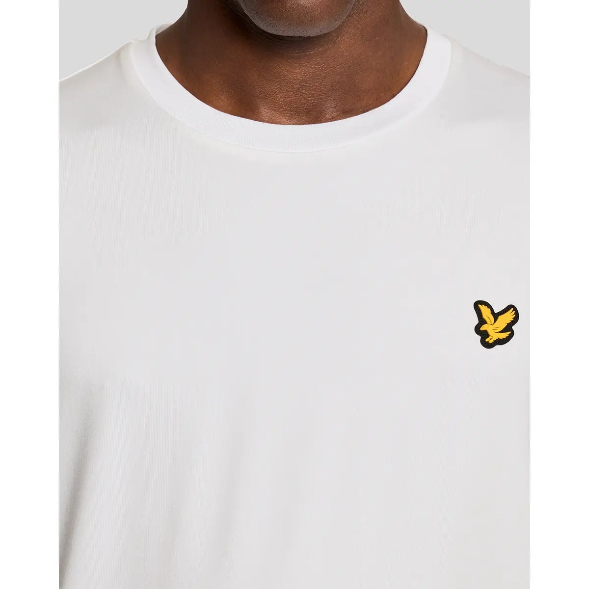 LYLE & SCOTT SPORTS SLEEVE BRANDED T-SHIRT - WHITE