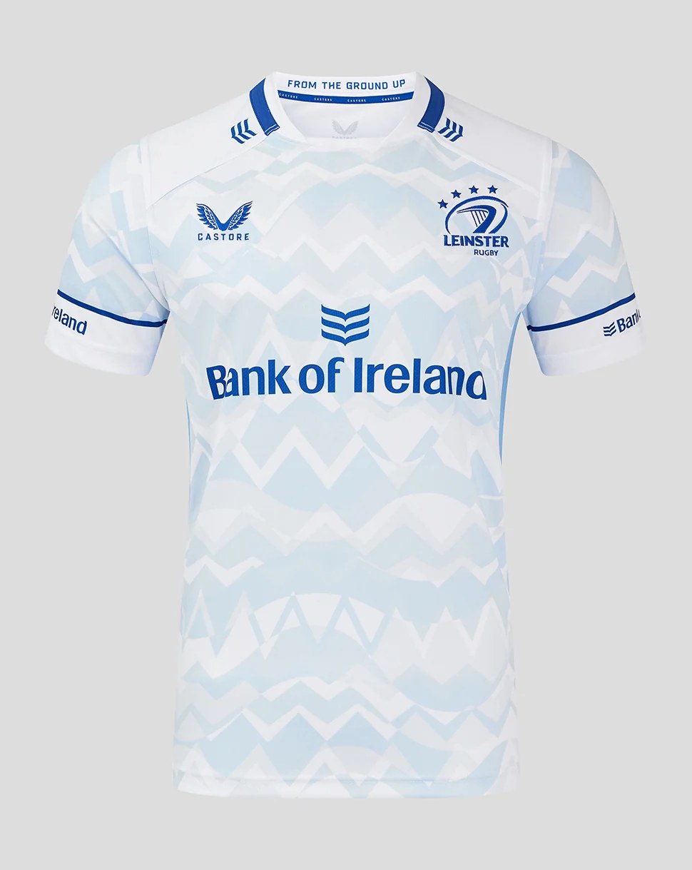 CASTORE LEINSTER AWAY REPLICA JERSEY - BRILLIANT WHITE/ FROZEN FJORD