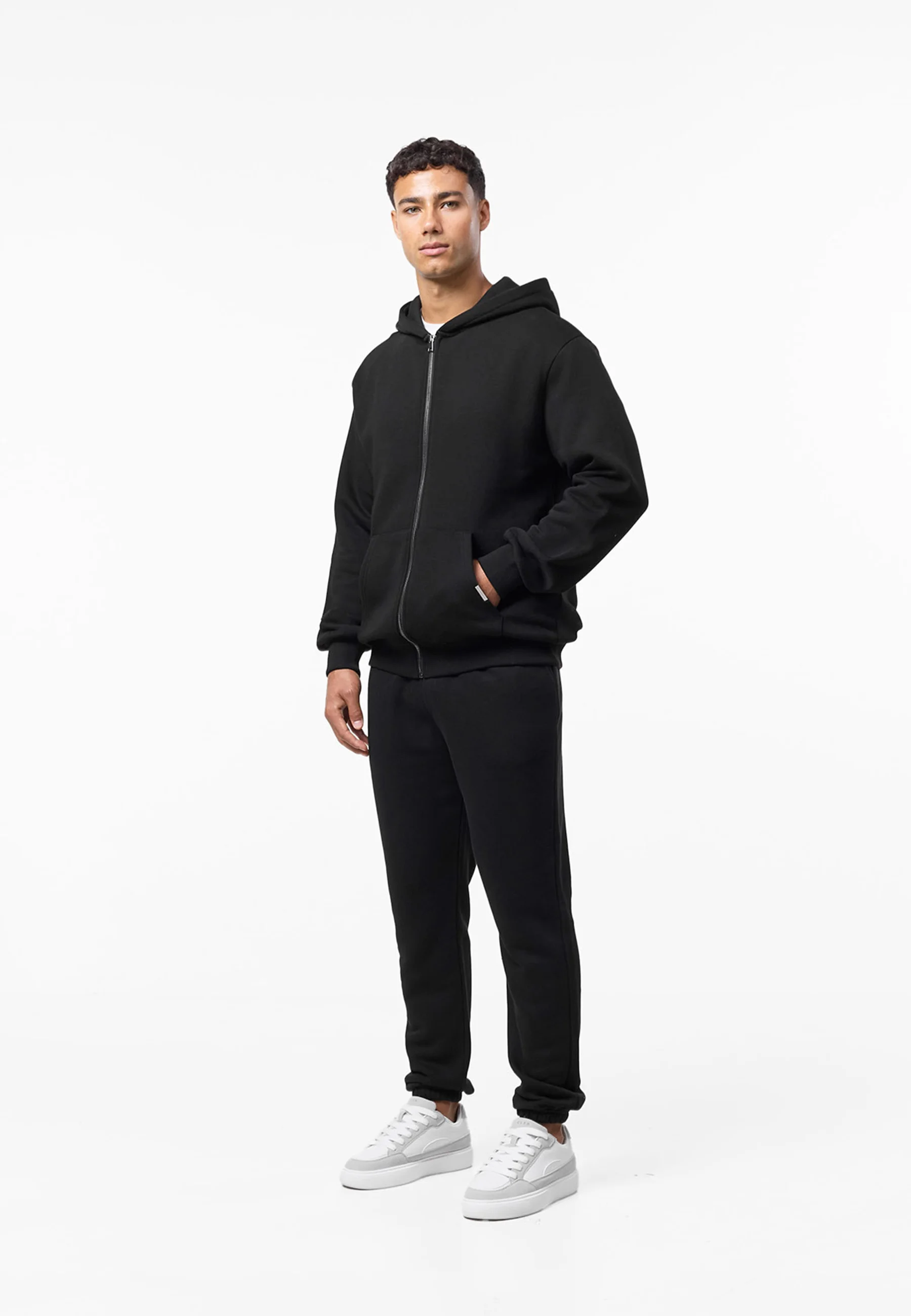 CLOSURE LONDON RELAXED FIT HOODED ZIP SUIT - BLACK